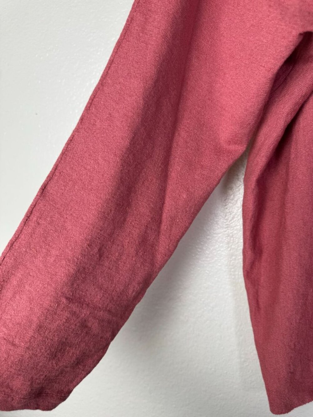 NEW Eileen Fisher Womens Organic Linen Blend Long Sleeve Top XL Rose Pink Lagenl - Picture 8 of 13